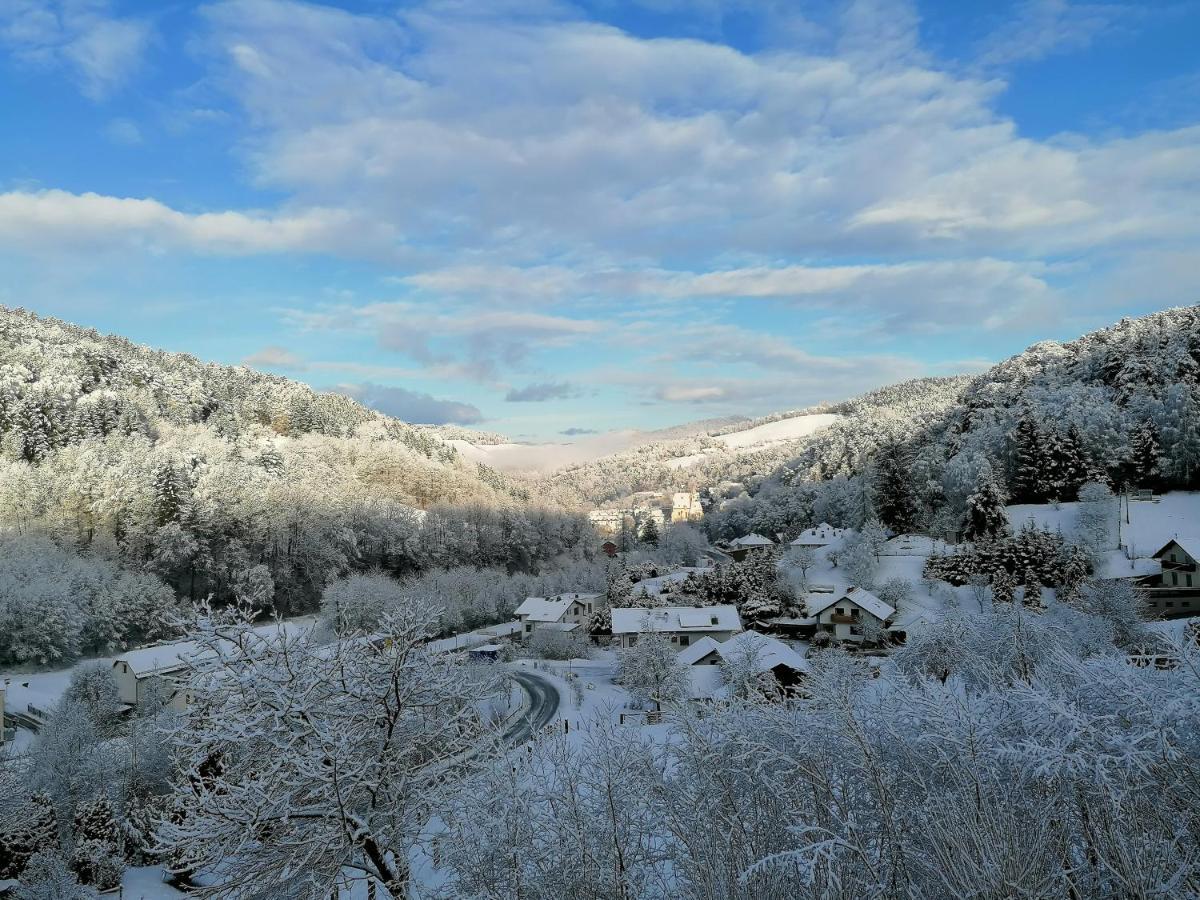 Das Paradieschen Edlitz - Stilvolles Blockhaus Mit Kamin Exteriér fotografie