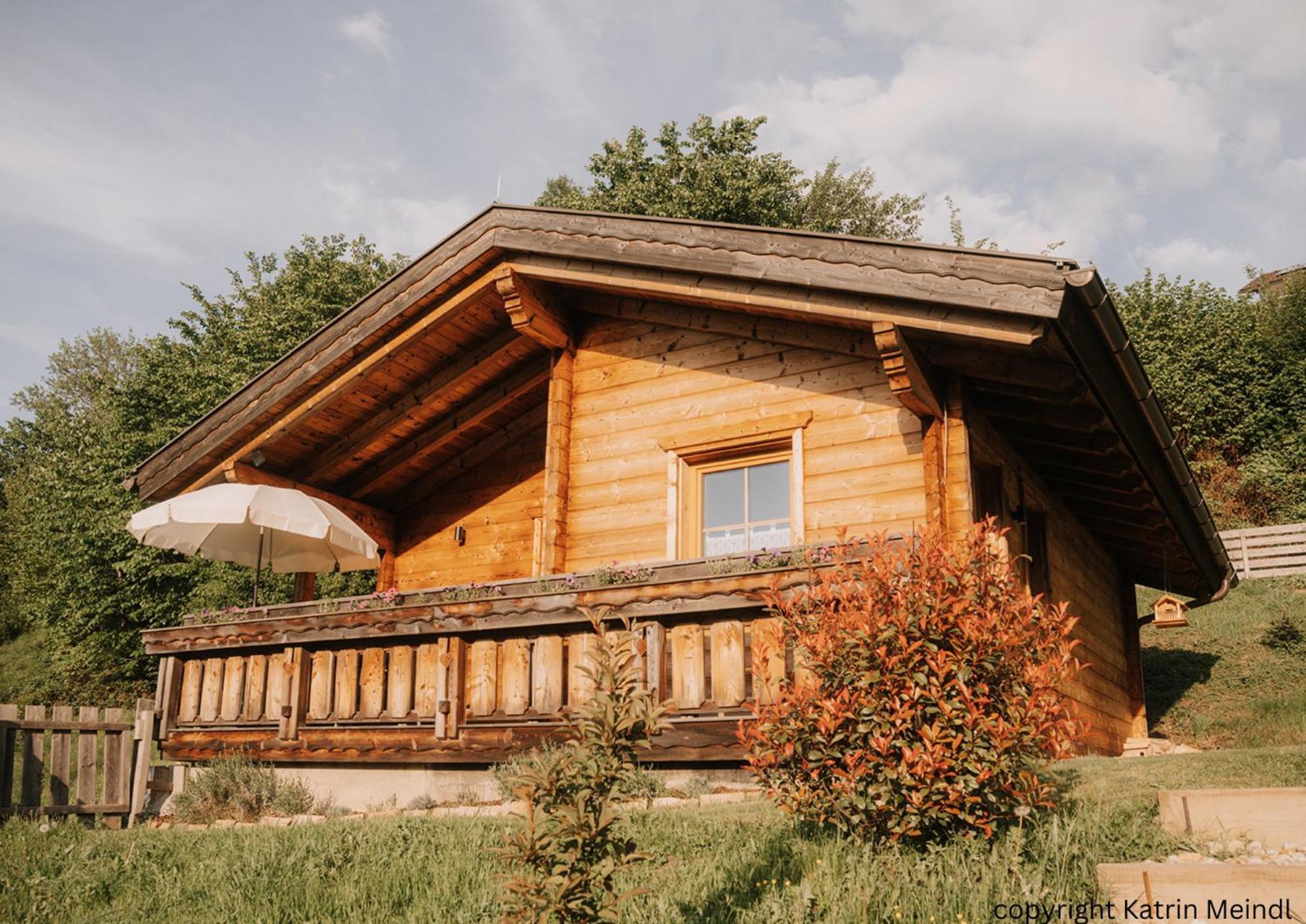 Das Paradieschen Edlitz - Stilvolles Blockhaus Mit Kamin Exteriér fotografie